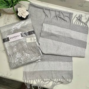 Express Soft Gray Two Tone Scarves